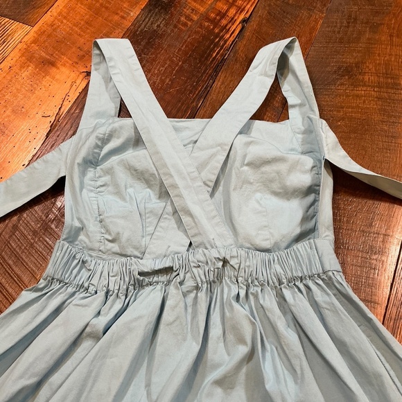 Free People Meet Me in Maui Mini Dress Women’s Size XS Light Blue Pleated Bodice - Picture 7 of 11